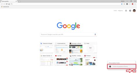 Como personalizar el fondo de pantalla de Google en Chrome.