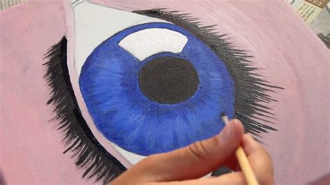 como pintar ojo en acrilico sobre lienzo   eye in acrylic ...