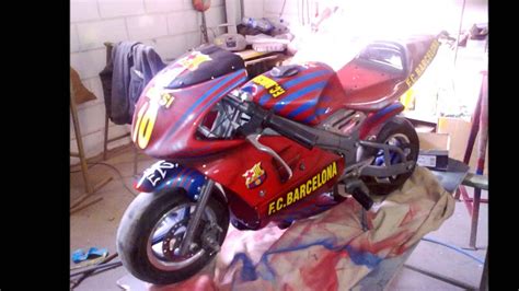 Como pintar paso a paso una moto del F.C.Barcelona  how to ...