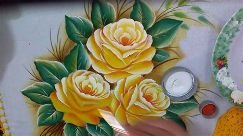 Como pintar rosas amarelas 2 Com Lia ribeiro   YouTube