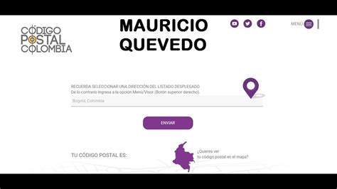 COMO SABER MI CODIGO POSTAL DE COLOMBIA 2018 YouTube