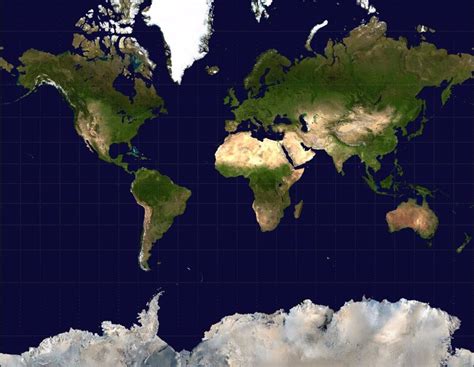 ¿Cómo sería la Tierra si se dibujara un mapamundi realista?