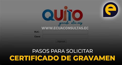 Como Solicitar Certificado de Gravamen  Registro de la Propiedad Quito ...