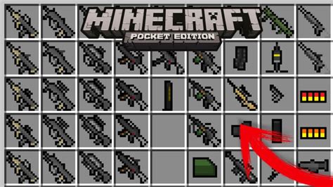 Como tener armas en Minecraft pe   YouTube