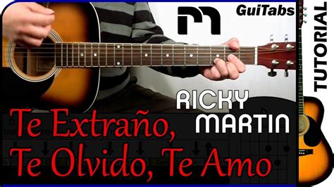 Cómo tocar TE EXTRAÑO, TE OLVIDO, TE AMO    Ricky Martin / Tutorial ...