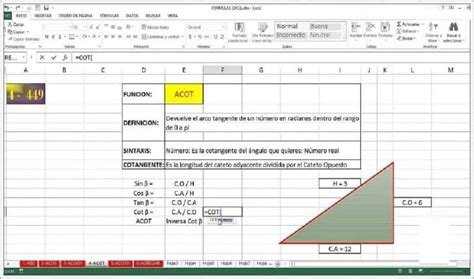 Cómo Usar la Función de Excel COT y COTH de Manera Fácil y ...