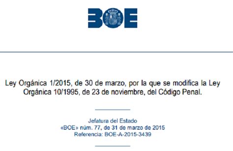 Compliance   Cumplimiento Normativo: Ley Orgánica 1/2015 ...