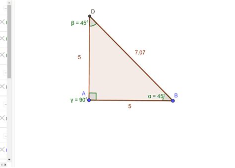 Comportamiento de un triángulo Rectángulo – GeoGebra