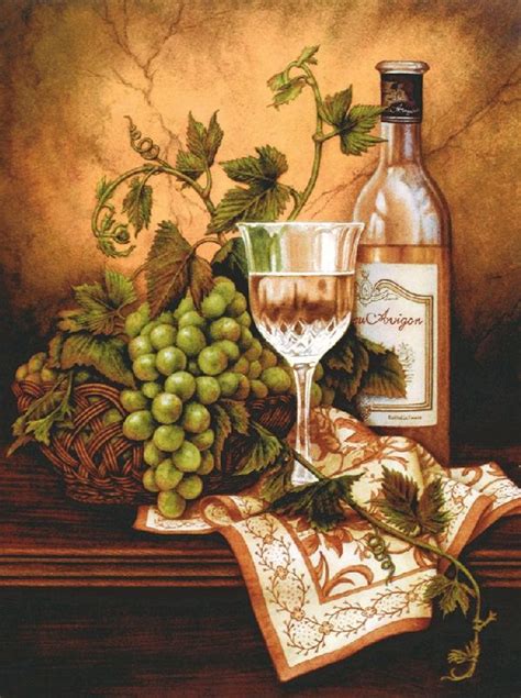 Compra vino y uvas pinturas al óleo online al por mayor de ...