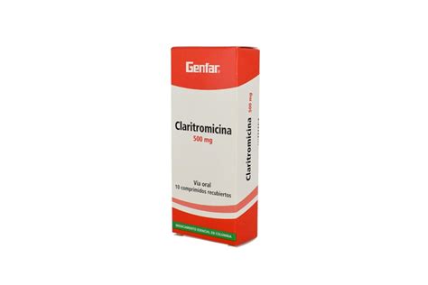 Comprar Claritromicina 500 mg Genfar 10 Tabletas En ...
