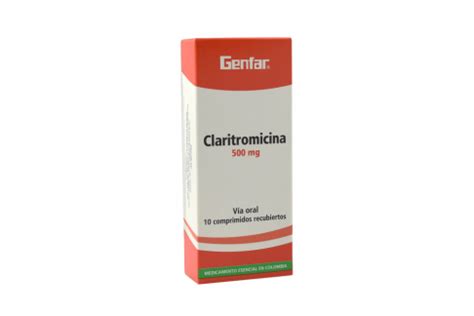 Comprar Claritromicina 500 mg Genfar 10 Tabletas En ...