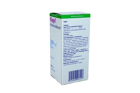 Comprar Flagyl 250 mg/5 mL Frasco X 120 mL En Farmalisto ...
