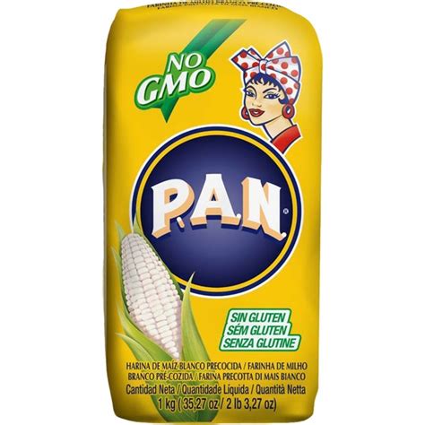 Comprar harina de maíz blanca precocida sin gluten paquete 1 kg · P.A.N ...