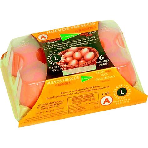 Comprar huevos frescos categoría A clase L estuche 6 unidades · EL ...