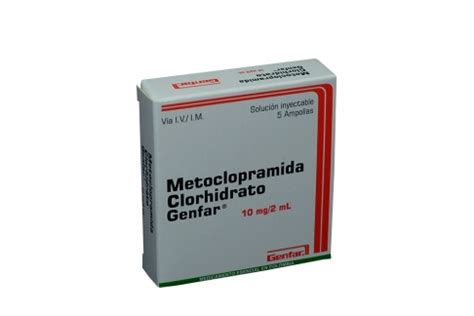 Comprar Metoclopramida Caja x 5 Ampollas Farmalisto