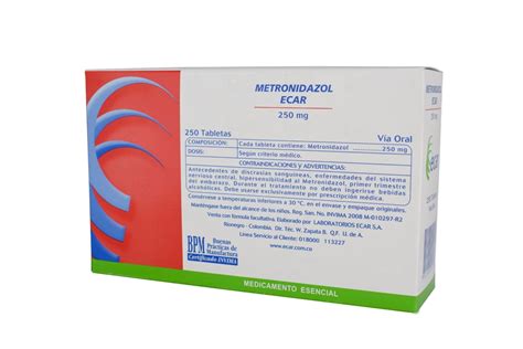Comprar Metronidazol 250 mg 250 Tabletas En Farmalisto ...