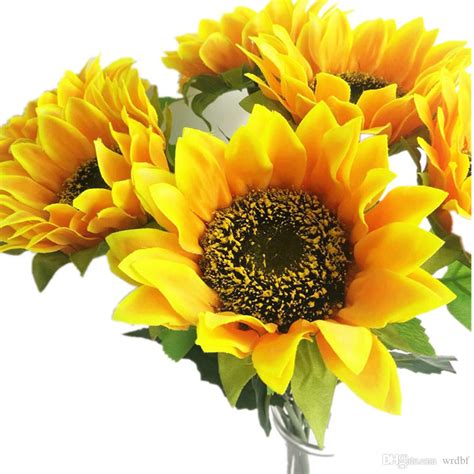 Compre Girasol Artificial Flor De Sol Amarilla Flores De ...