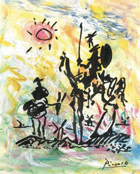 Compre Pablo Picasso Del Arte Abstracto De Don Quijote, Pintura Al Óleo ...