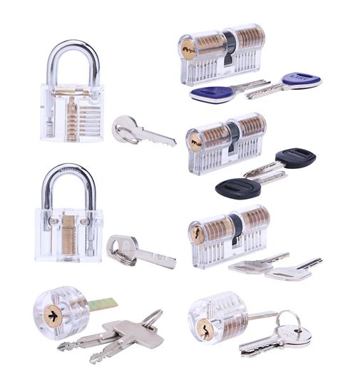 Compre Transparentes Lock 7 Piezas De Cerrajería La Práctica De Bloqueo ...