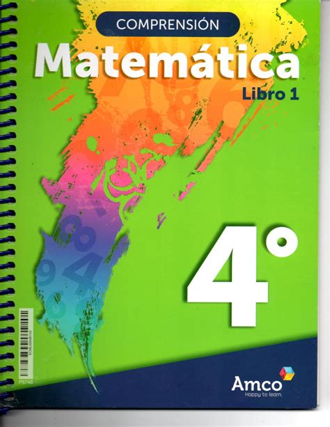 Comprension Matematica 4° Libro 1 Amco | Mercado Libre