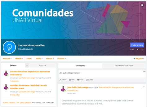 Comunidad virtual UNAB de Innovación Educativa