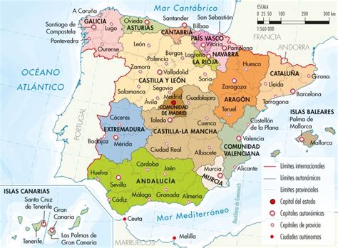 Comunidades autónomas de España | Mapa de españa ...
