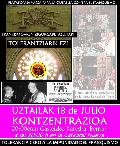 Concentración 18 de julio en Vitoria Gasteiz bajo el lema “Tolerancia ...