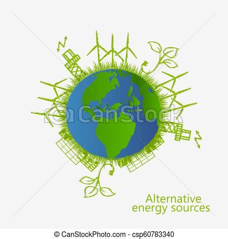 Concepto ecológico. energía renovable. fuentes de energía ...