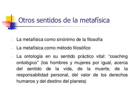 Conceptos de metafísica y ontología