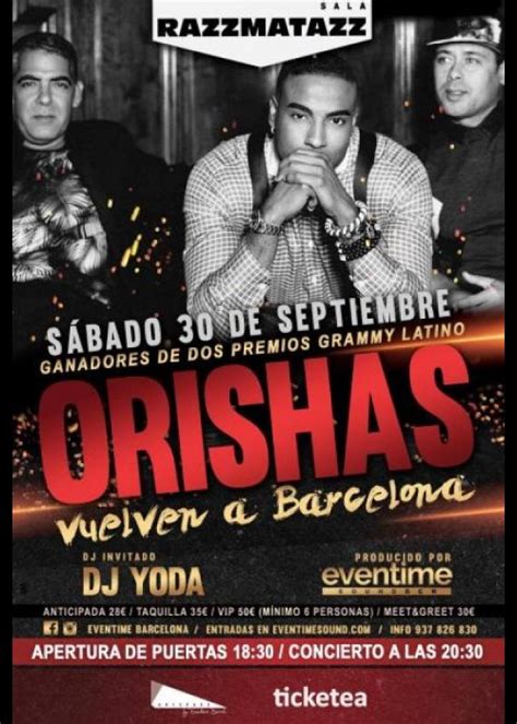Concierto de Orishas en Barcelona. Comprar Entradas.