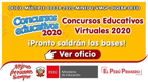 Concursos Educativos Virtuales 2020  Oficio Múltiple 00039 2020 MINEDU ...