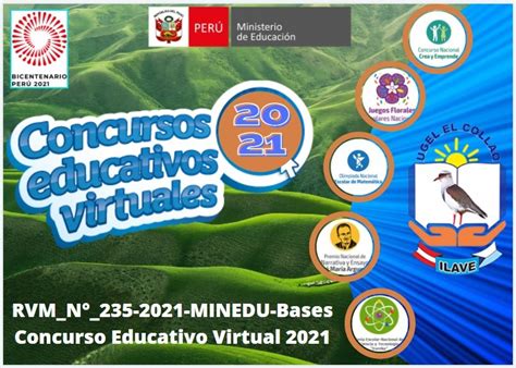 CONCURSOS EDUCATIVOS VIRTUALES 2021 SEGUN RVM Nº 235 MINEDU  Bases ...