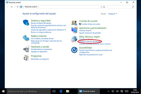 Configurar el teclado en Windows 10 o Windows 8 u 8.1