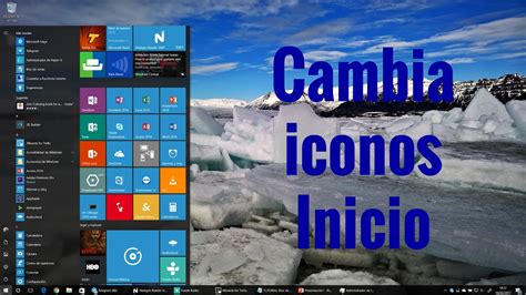 Configurar iconos menú inicio windows 10 en español   YouTube
