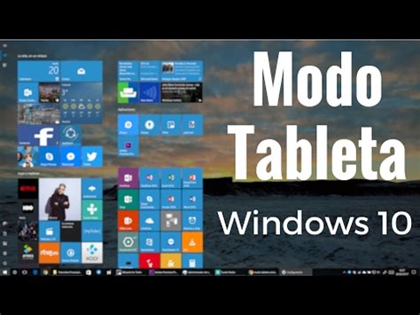 Configurar modo tableta Windows 10 en español YouTube