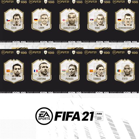 Confirmada la lista con los nuevos iconos de FIFA 21