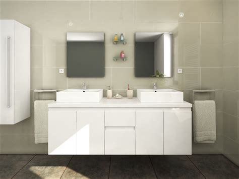 Conjunto baño mueble +doble lavabo +espejo blanco LAVITA II