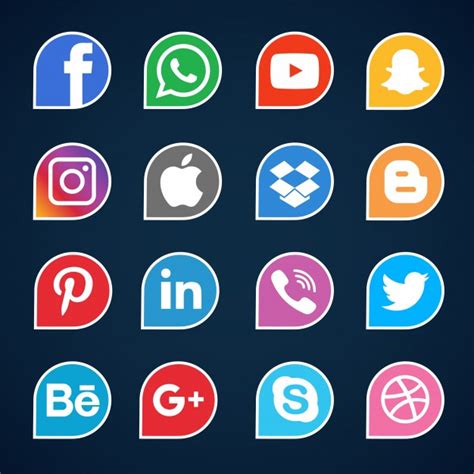 Conjunto de iconos de redes sociales | Descargar Vectores ...