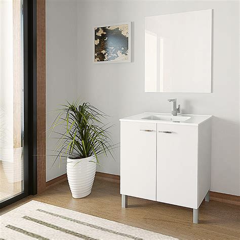 Conjunto de mueble de baño Fran  80 cm, Blanco  | 3699 ...