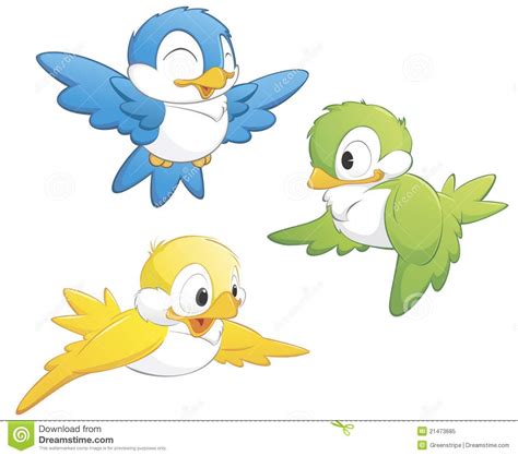 Conjunto de pájaros lindos ilustración del vector ...