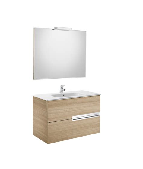 Conjunto Mueble de baño Roca VICTORIA N 80x46   roble