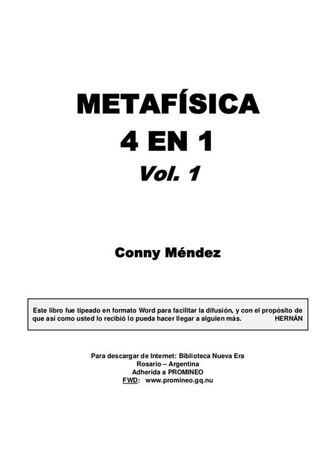 Conny mendez metafisica 4 en 1 vol 1 y 2 | Metafisica, Libros de ...