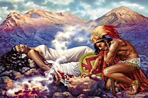Conoce la leyenda del volcán Popocatépetl y el Iztaccíhuatl