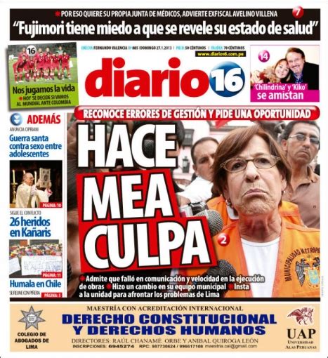 Conozca las portadas de los diarios peruanos para hoy domingo 27 de ...