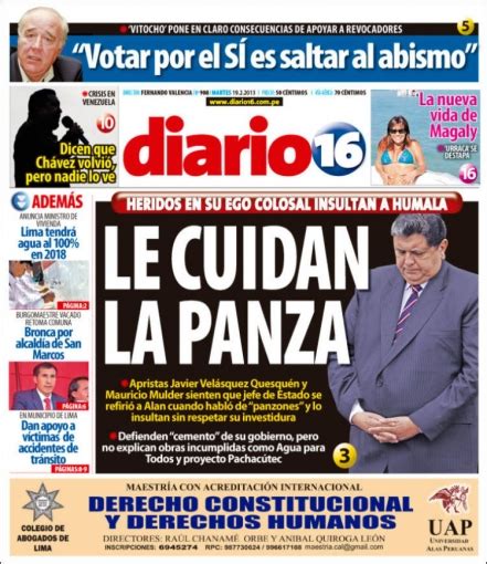 Conozca las portadas de los diarios peruanos para hoy martes 19 de ...