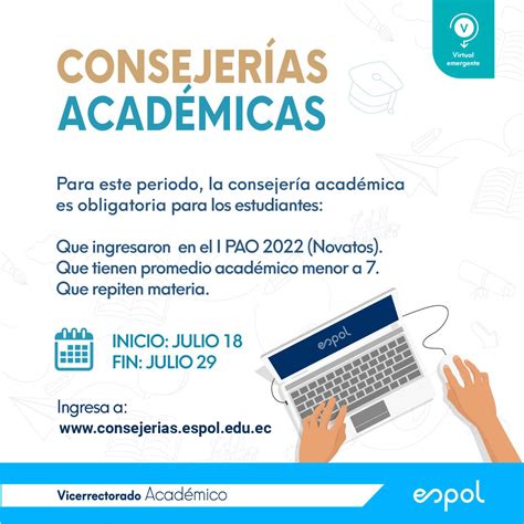 Consejerías Académicas I PAO 2022 | FIEC