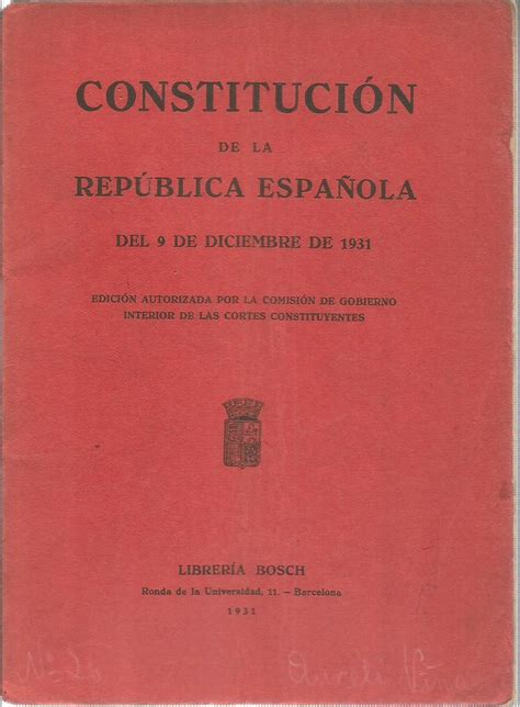Constitución de la República española del 9 de Diciembre ...