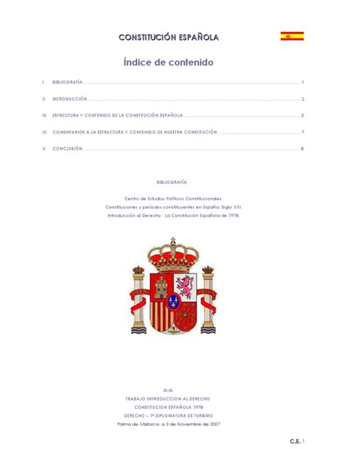 CONSTITUCIÓN ESPAÑOLA 1978 | Cortes Generales | Constitución