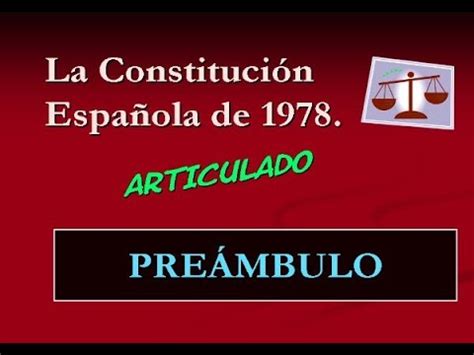 Constitución Española 1978   Preámbulo   YouTube