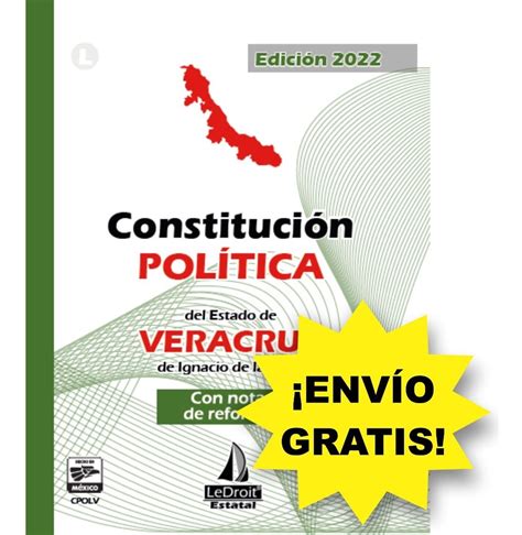 Constitución Política Veracruz 2022   Ledroit   Envío Gratis | Envío gratis